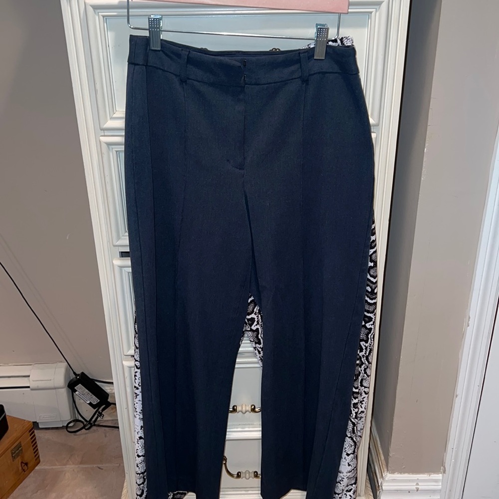 Express wide leg pants navy blue